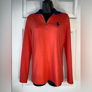 Ralph Lauren salmon/navy Polo Golf Shirt